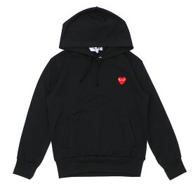 100％本物保証 新品 プレイ コムデギャルソン PLAY COMME des GARCONS MENS JERSEY RED HEART PULLOVER PARKA パーカー BLACK ブラック 黒 メンズ