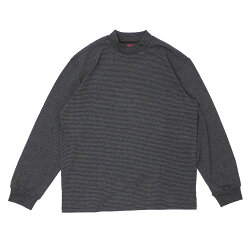 新品シュプリームSUPREME19FWMicroStripeMockNeckモックネック長袖TシャツBLACKブラック黒メンズ2019FW19AW2019AW新作