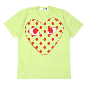 100％本物保証 新品 プレイ コムデギャルソン PLAY COMME des GARCONS MENS OUTLINE DOT HEART TEE Tシャツ LIGHT GREEN グリーン 緑 メンズ