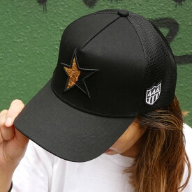 100％本物保証 新品 ヨシノリコタケ YOSHINORI KOTAKE x バーニーズ ニューヨーク BARNEYS NEWYORK BLACK LINE GOLD STAR SPANGLE MESH CAP キャップ BLACK ブラック 黒 メンズ