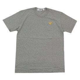 100％本物保証 新品 プレイ コムデギャルソン PLAY COMME des GARCONS MENS GOLD HEART ONE POINT TEE Tシャツ GRAYxGOLD メンズ