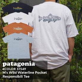 100％本物保証 新品 パタゴニア Patagonia M's Wild Waterline Pocket Responsibili Tee メンズ ワイルド ウォーターライン ポケット レスポンシビリ Tシャツ 37549 メンズ レディース アウトドア キャンプ 山 海 新作