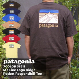 100％本物保証 新品 パタゴニア Patagonia M's Line Logo Ridge Pocket Responsibili Tee ライン ロゴ リッジ ポケット レスポンシビリティー Tシャツ 38511 メンズ レディース アウトドア キャンプ 山 海