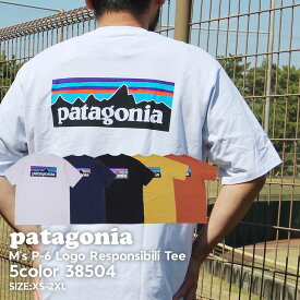 100％本物保証 新品 パタゴニア Patagonia M's P-6 Logo Responsibili Tee P-6ロゴ レスポンシビリ Tシャツ 38504 メンズ レディース アウトドア キャンプ 山 海 サーフィン ハイキング 山登り フェス