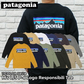 100％本物保証 新品 パタゴニア Patagonia M's L/S P-6 Logo Responsibili Tee ロングスリーブ P-6ロゴ レスポンシビリ 長袖Tシャツ 38518 アウトドア キャンプ 山 海 サーフ