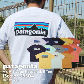 100％本物保証 [24SS新作追加] 新品 パタゴニア Patagonia M's P-6 Logo Responsibili Tee P-6ロゴ レスポンシビリ Tシャツ 38504 メンズ レディース アウトドア キャンプ 山 海 サーフィン ハイキング 山登り フェス 新作 半袖Tシャツ