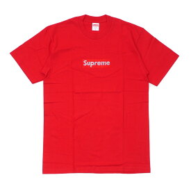 100％本物保証 新古品/未使用 シュプリーム Supreme 19SS 25th Anniversary Swarovski Box Logo Tee 25周年記念 スワロフスキー ボックスロゴ Tシャツ RED レッド メンズ Sサイズ 104002875 (半袖Tシャツ)