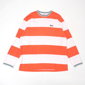 100％本物保証 シュプリーム Supreme 19FW Printed Stripe L/S Top ストライプ 長袖Tシャツ ORANGE オレンジ メンズ Lサイズ 【中古】 2019FW 102001763 (TOPS)