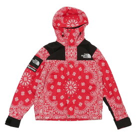 [期間限定!!店長気まぐれセール!!] シュプリーム Supreme x ザ・ノースフェイス THE NORTH FACE 14FW Bandana Mountain Parka Jacket バンダナ ペイズリー RED レッド メンズ Sサイズ 【中古】 2014FW (OUTER)