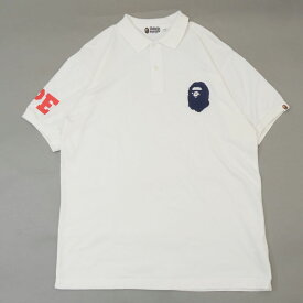 100％本物保証 ア ベイシング エイプ A BATHING APE APE HEAD S/S POLO ポロシャツ エイプヘッド メンズ 【中古】 (TOPS)