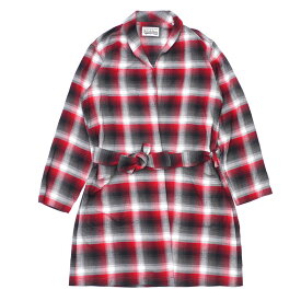 100％本物保証 新品 ワコマリア WACKO MARIA CALIFORNIA CHECK GOWN COAT ガウン コート RED レッド メンズ Sサイズ 410420464 (TOPS)