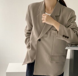 [自主制作] ワンボタン ジャケットレディースジャケット デイリージャケットきれいなレディースジャケット オフィスジャケット スーツジャケット 春ジャケット 女性ジャケット 通勤 ビジネス オフィス オフィスカジュアル 春ジャケット