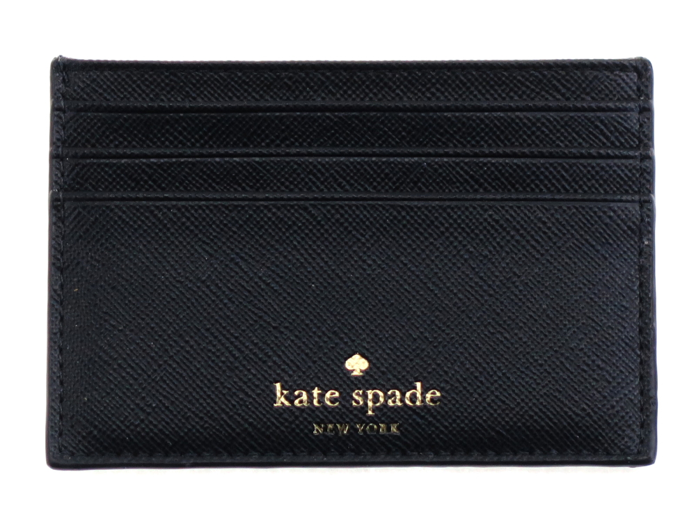 4年保証 人気のデザインです ファッション通販 kate Spadeケイトスペード WLRU5200 BLACK ラメカードケース 059 黒