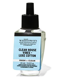 Bath&BodyWorks �o�X�A���h�{�f�B���[�N�X �o�X&�{�f�B���[�N�X Wallflowers �v���O�C�����t�B���l�ߑւ��@Clean House Vibes- Luxe Cotton�@�i�N���[���n�E�X�o�C�u�X - �����N�X�R�b�g���j 101��������