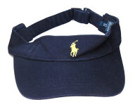 POLORalphLauren ポロラルフローレン ワンポイント キャップ 帽子 サンバイザー 紺 NAVY one size 529