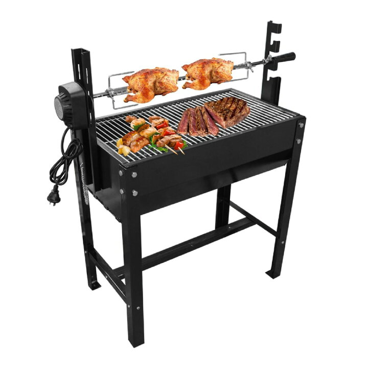 楽天市場】回転型 バーベキュー コンロ 回転式 丸焼きロースター 2-in 
