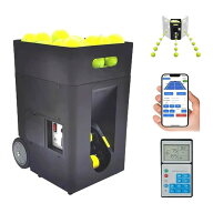 【P5倍★9月限定】テニス自動球出し機 練習器具 テニスサーブ練習機 リモコン付き app制御 取っ手付 車輪…