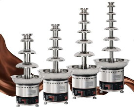 チョコレートファウンテン 電動 4/5/6/7段 デジタルチョコレートファウンテン 溶解機 加熱フォンデュファウンテン (7th floor)