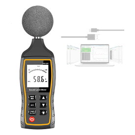 騒音測定計 高精度 記録機能付き SW524 騒音測定器 騒音データの出力 分析 印刷 デジタル騒音計 サウンドレベルメーター 環境測定器 30～130dB測定 ±1.5dB高感度 FAST反応 バックライト搭載 ノイズ測定器