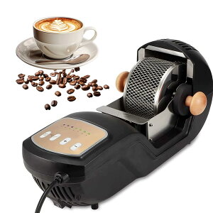 自動コーヒーロースター、電動熱風コーヒー豆ロースター1600W、7段階調整可能、容量300g、プロ仕様の自動焙煎と冷却、家庭用および商業用