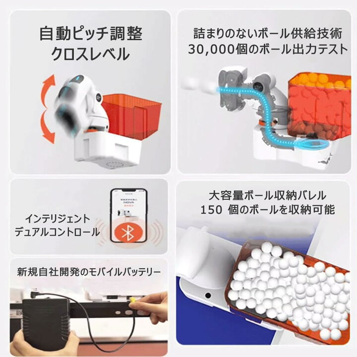 楽天市場】卓球練習ロボット 自動卓球ボールマシン 卓球自動球出し機 