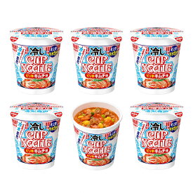 [6個] 冷しカップヌードル ピリ辛キムチ味 ×6個 日清