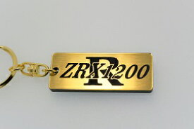 A-230-1 ZRX1200R 新型 アクリル製 金黒 ゴールド2重リングオリジナルキーホルダー