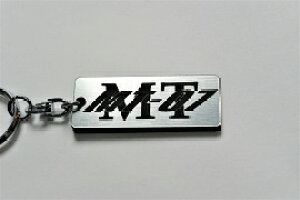 A-394-2 MT-07 新型 アクリル製 銀黒 シルバー2重リングオリジナルキーホルダー ヤマハ マフラー ハンドル 外装 ミラー カスタム パーツ 等のアクセサリー