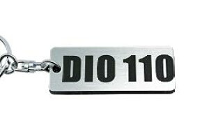 A-649-2 DIO 110 アクリル製 銀黒 シルバー2重リングオリジナルキーホルダー ホンダ ディオ110 マフラー ハンドル 外装 ミラー カスタム パーツ 等のアクセサリー