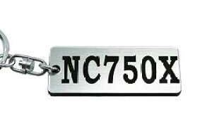 A-681-2 NC750X アクリル製 銀黒 シルバー2重リングオリジナルキーホルダー ホンダ マフラー ハンドル 外装 ミラー カスタム パーツ 等のアクセサリー