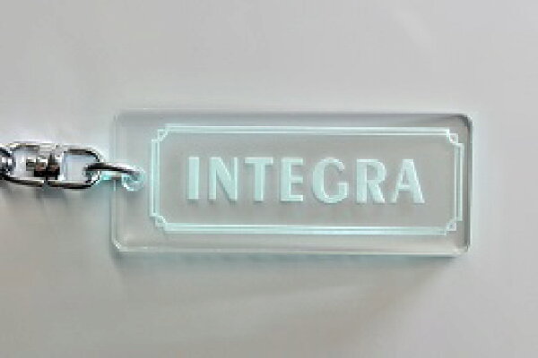 A-449-3 INTEGRA アクリル製 ガラス調 2重リングオリジナルキーホルダー ホンダ インテグラ dc2 dc5 db8 da 前期 後期 パーツ
