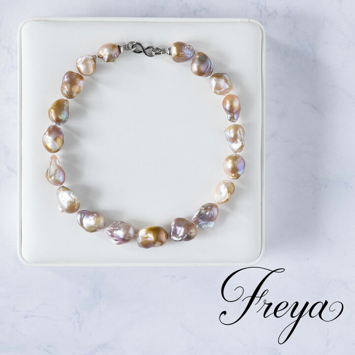 楽天市場】バロックパール ネックレス/マルチカラー 大粒 淡水パール  