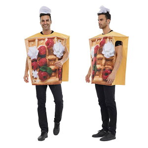 送料無料 ハロウィン衣装 食べ物 ワッフル Men's 男性用 ハロウィン 衣装 メンズ用 ゾンビ ハロウィーン 王様ハロウィン衣装 コスプレ衣装 魔法使い コスチューム 仮装、パーティー 宴会 ハロ