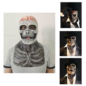 怖いお面 男女兼用 ユニセックス 骨 ホラー 骸骨 ドクロ どくろ ハロウィン仮面 仮装コスプレ 怖いお面 ラテックス マスク ハロウィンコスチューム仮装演出道具 クリスマス パーティー 変装