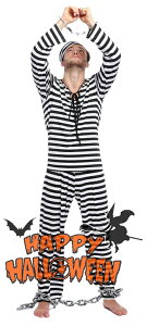M〜XL Men's 監獄の犯人 ハロウィン 衣装 犯人 男性用 メンズ用 ハロウィーン 王様ハロウィン衣装 囚人 コスプレ 囚人 コスチューム