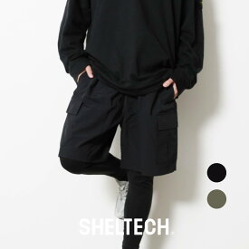 ショートパンツ レディース メンズ ユニセックス SHELTECH シェルテック SHL25SS007 カーゴショーツ パンツ ズボン 無地 吸汗速乾 軽量 紫外線カット UPF50+ 遮熱 冷感 男女兼用 新着商品