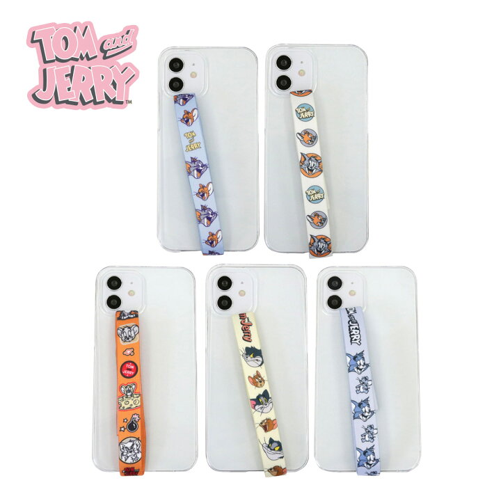 楽天市場 スマホ ケース バンド モバイルバンド マルチ機種対応 スマホループリボン かわいい オシャレ キャラクター トムとジェリー ネコ ネズミ Fridstore フリッドストア
