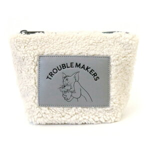 【LINE登録⇒クーポン配布中】 トムとジェリー ポーチ コスメポーチ レディース 化粧ポーチ フレンズボアミニポーチ トム ジェリー タフィー W-TJ1102 ムートン ボア オシャレ かわいい ギフト