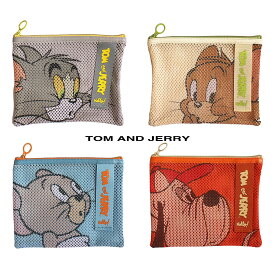 【スーパーSALE⇒クーポン配布中】 TOM and JERRY トムとジェリー 公式 ハローメッシュポーチ W-TJ1522 ドルーピー ジェリー トム タフィー キャラクターグッズ フラットポーチ メッシュ 夏 新着商品