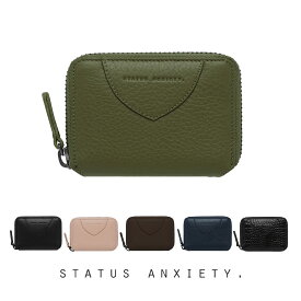 【LINE登録⇒クーポン配布中】 財布 ウォレット レディース レザー 本革 ステータスアングザエティー ジップ付き STATUSANXIETY ミニウォレット ミニ財布 たっぷり 小銭入れ キャッシュレス コンパクト GIFT 新着商品