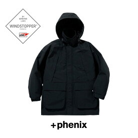ジャケット レディース メンズ ユニセックス +phenix プラスフェニックス POO-25033 GORETEX ゴアテックス 防風 撥水 フィッシャーマンズダウンコート WINDSTOPPER(R) プロダクト by GORE TEX LABS ライナー取り外し ウィンドストッパー 男女兼用 新着商品