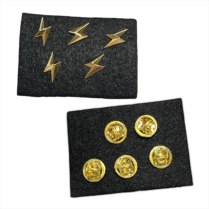 楽天市場】雷ピンバッチ 10個セット トニト サンダー 真鍮金メッキ  