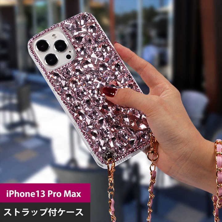 楽天市場】iPhone13 Pro Maxケース ショルダーストラップ【ピンク