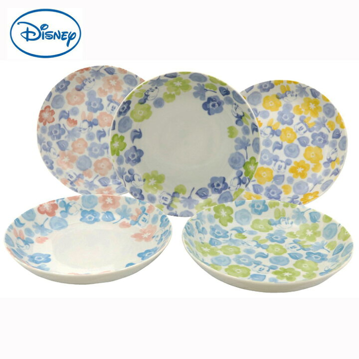 楽天市場 ディズニー パスタ皿 カレー皿セット フラワーミッキー パスタプレートセット 3211 02 Disney キャラクター パスタ皿 カレー皿 洋食器 日本製 プレート 5枚セット 内祝い お返し 結婚祝い ブライダル プレゼント 引出物 ギフト 暮らしのギフト
