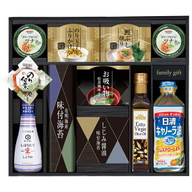 キッコーマン生しょうゆ＆オリーブオイル詰合せ （OLI-50）【父の日 食品ギフト 丸大豆生しょうゆ 醤油 オリーブオイル インスタント 調味料 惣菜 詰合せ 味付け海苔 のり 鰹節 料理 お礼 内祝い お返し ギフト 和食 定番 贈り物 鰹節 家族向け おすすめ】＜A3＞