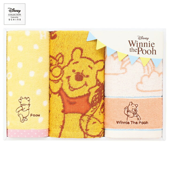 楽天市場 くまのプーさん ハロー プー フレンズ フェイス2p ゲストタオル1p Wr ブランド ディズニー Disney タオルギフト 生活用品 日用品 御礼 プレゼント 出産御祝 出産内祝 内祝 お返し 新築内祝 新築祝い 快気祝い お見舞い ギフト 結婚御祝 結婚内祝