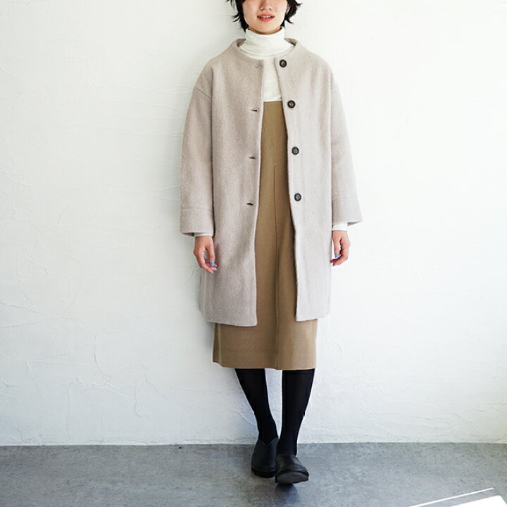 Mao made 美品コート ベージュ MAO MADE（マオメイド） カラー別注 