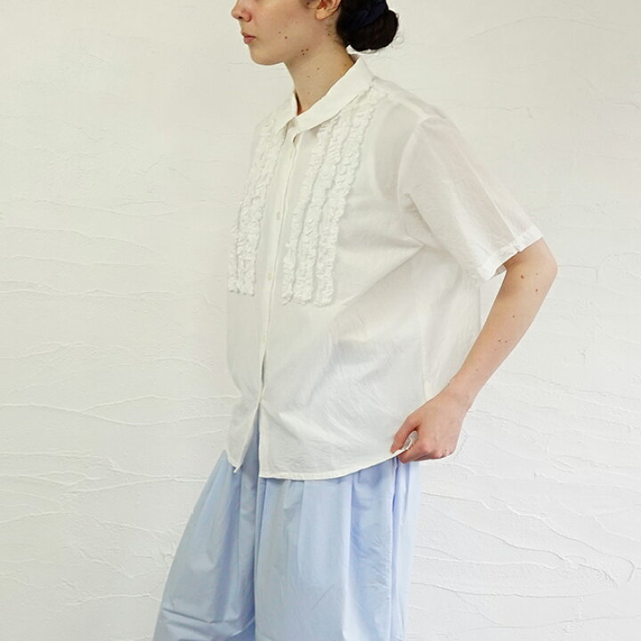 楽天市場】【sold out】MidiUmi（ミディウミ）フロントフリルシャツ 