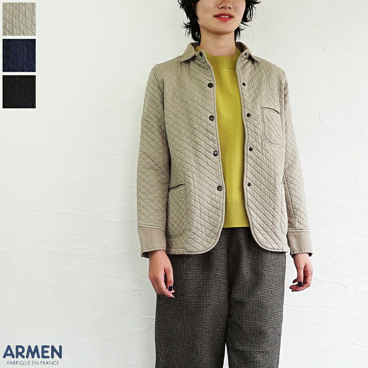 楽天市場】【sold out】ARMEN（アーメン）コットンキルトシャツカラー 