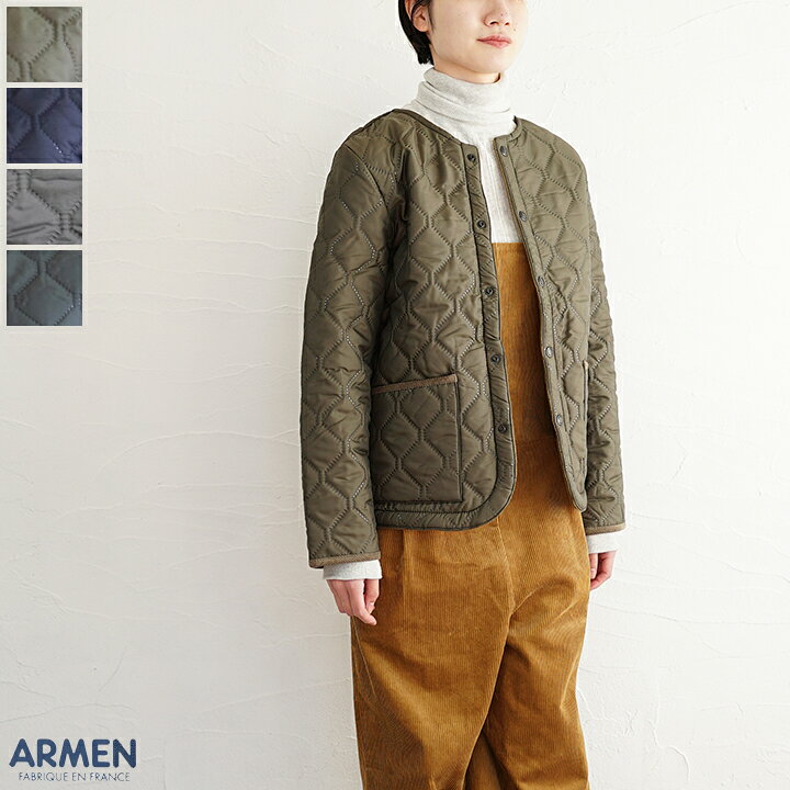 楽天市場】【sold out】ARMEN（アーメン）ヒートキルトノーカラー 